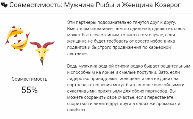 Рыбы — совместимость знака зодиака по гороскопу