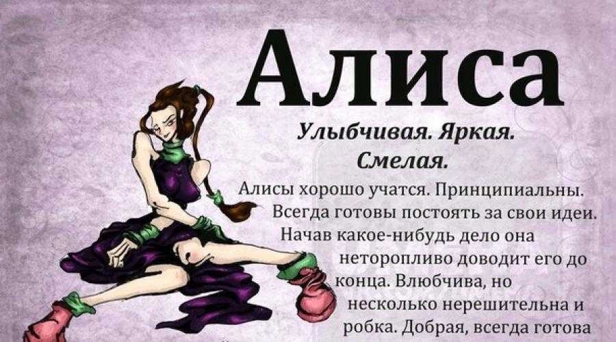 Значение имени алиса