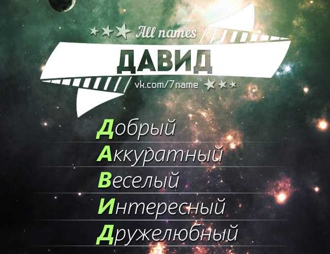 Значение имени давид
