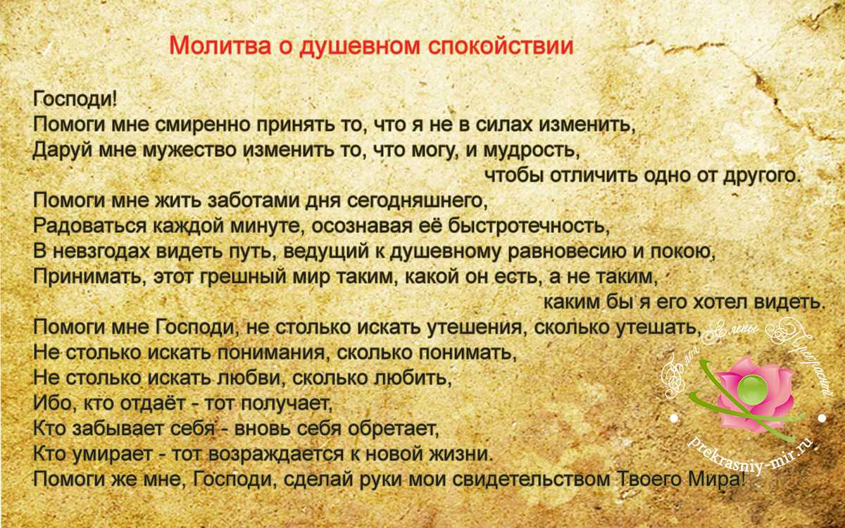 Молитва от страха и тревоги господу богу — дай мне с душевным спокойствием (молитва оптинских старцев)